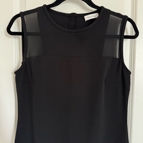 Calvin Klein Black Mesh Detail Dress, 4 - Picture 3 of 12